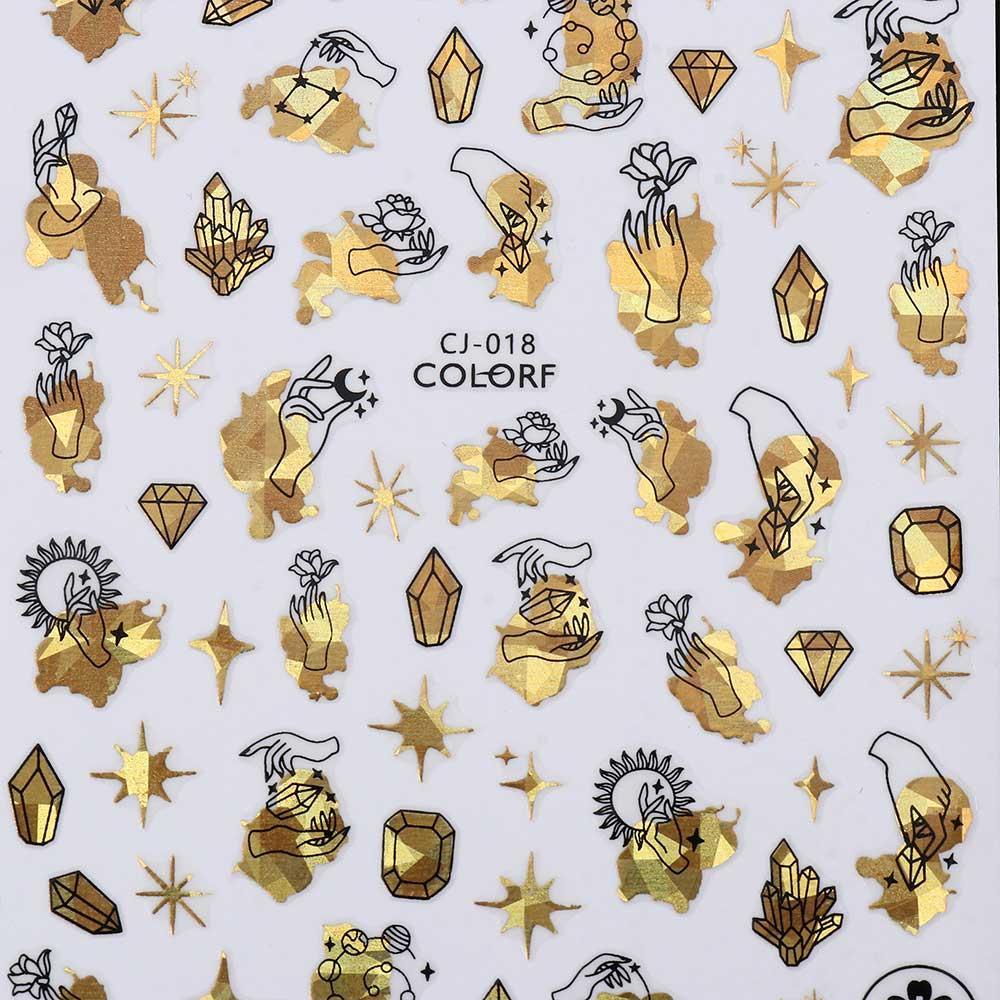 Miếng Dán Trang Trí Móng Tay Hình Lá Phong 3D