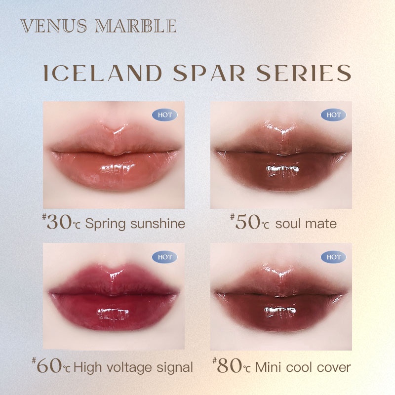 Son bóng VENUS MARBLE 3g dưỡng ẩm siêu sáng bóng làm đẹp cho nữ