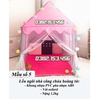 Lều cho bé ngôi nhà loại to có đèn và tặng kèm đồ trang trí