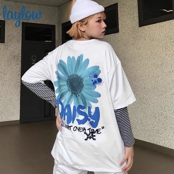 Áo thun tay lỡ nam nữ, áo phông unisex form rộng chất cotton mát mịn thấm hút mồ hôi in hình 100%