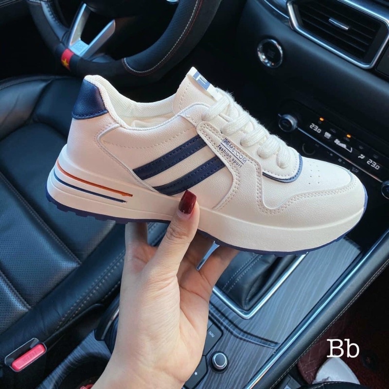 Giày thể thao 2 vạch mẫu mới da mềm