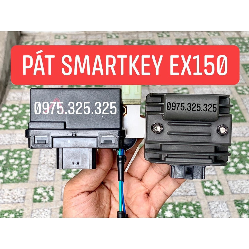 INOX 304 không gỉ - Pát lắp smartkey Honda cho Ex150 - pad lắp smk SCU + còi chíp + hộp cầu chì Exciter 150 Ex2019 2020