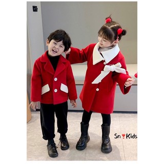 Xả kho - Cặp áo dạ đỏ cho bé