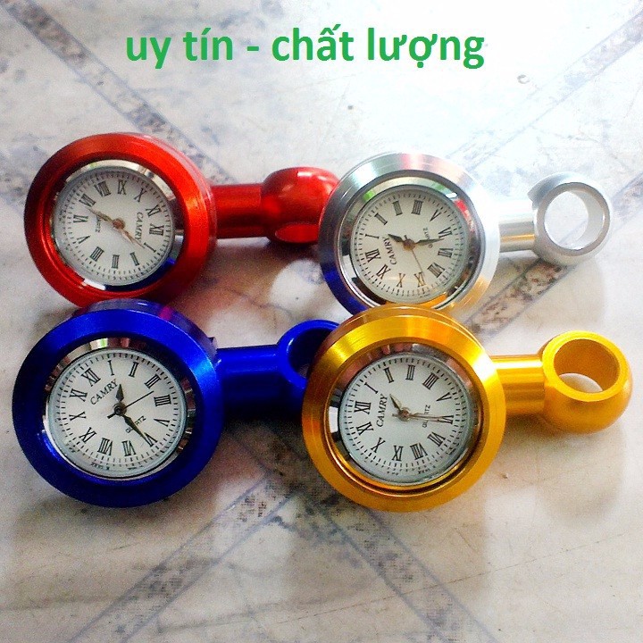 Đồng hồ xem giờ mini gắn kính xe máy