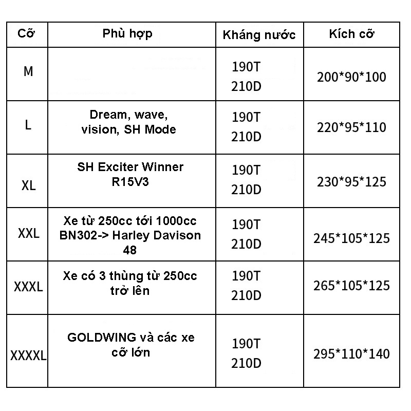 Bạt phủ xe máy MOTOWOLF chính hãng