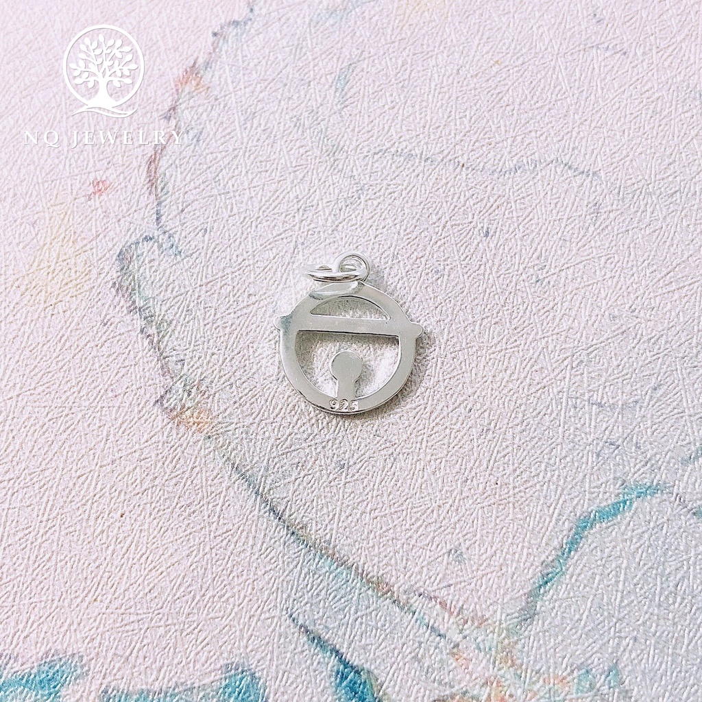 Charm bạc hình chuông doremon treo - NQ Jewelry