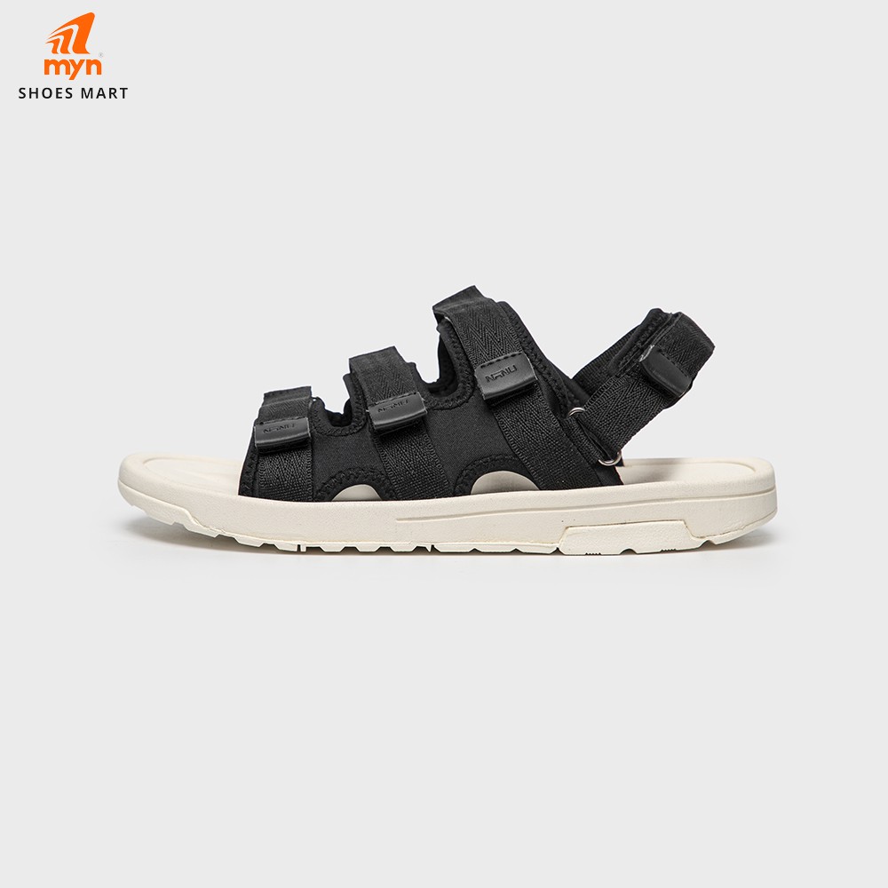 Giày Sandal Nữ Nanu 05 3 quai Grey White Ulzzang