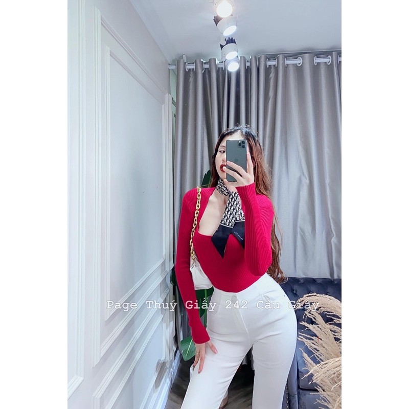 BÁN SỈ ÁO LEN CỔ VUÔNG CHO NỮ | BigBuy360 - bigbuy360.vn