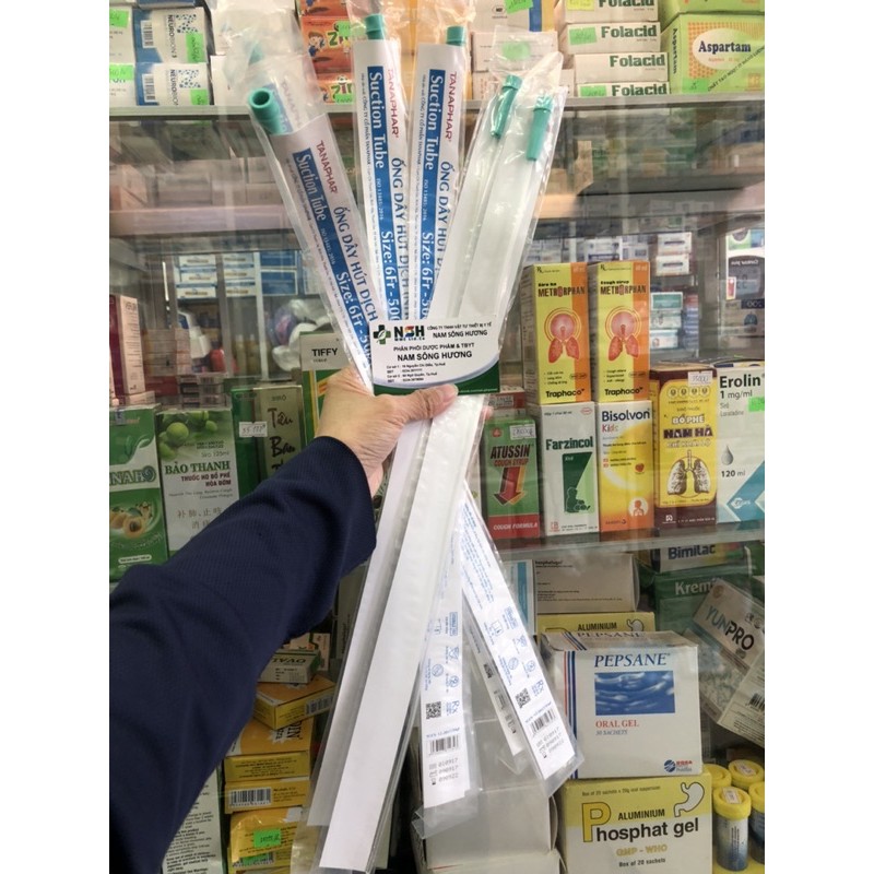 Ống dây hút dịch dây hút đờm ( nhớt ) đàm nhớt cho trẻ em sơ sinh Tanaphar size số 6fr 8fr
