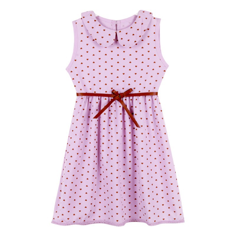 Đầm cotton cộc tay dài ngang gối dành cho bé gái 2-6 tuổi