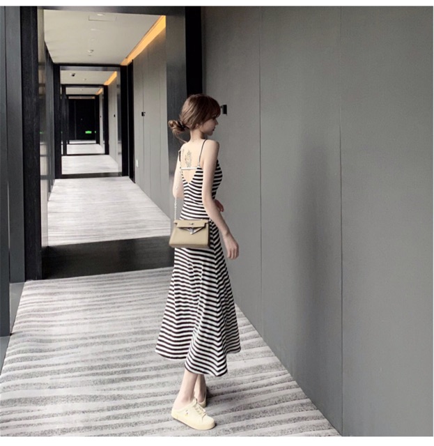 Maxi hai dây xẻ tà có sẵn kèm ảnh thật | BigBuy360 - bigbuy360.vn