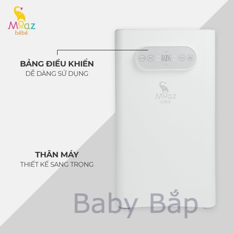 Máy Rửa Bình Sữa Và Tiệt Trùng Sấy Khô Đồ Dùng Moaz Bebe