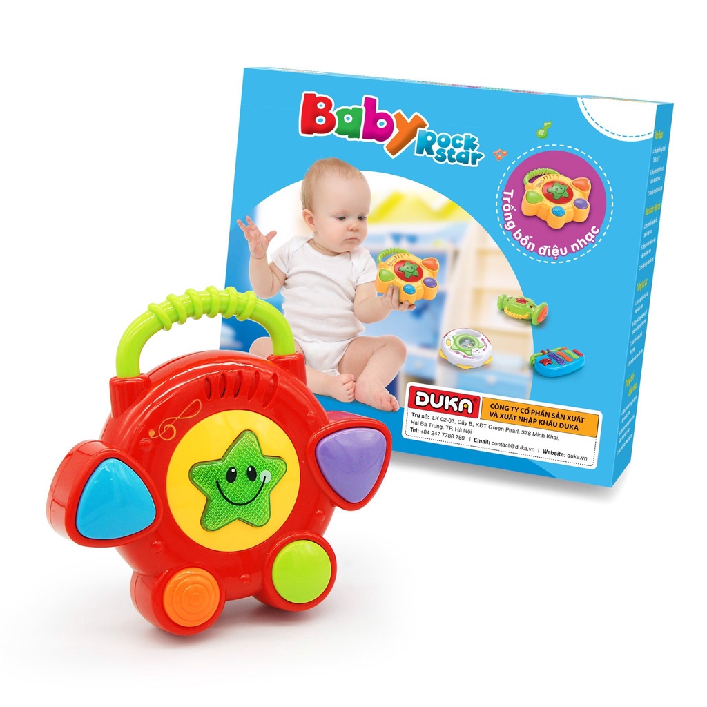 Đồ Chơi Duka Baby Rock Star - Trống 4 Điệu Nhạc DK580018