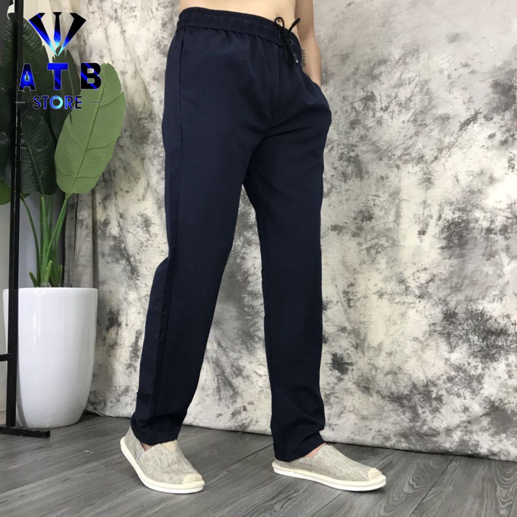 Quần Đũi Nam Quần Dài Chun Mặc Hè ống côn cạp chun dây rút
