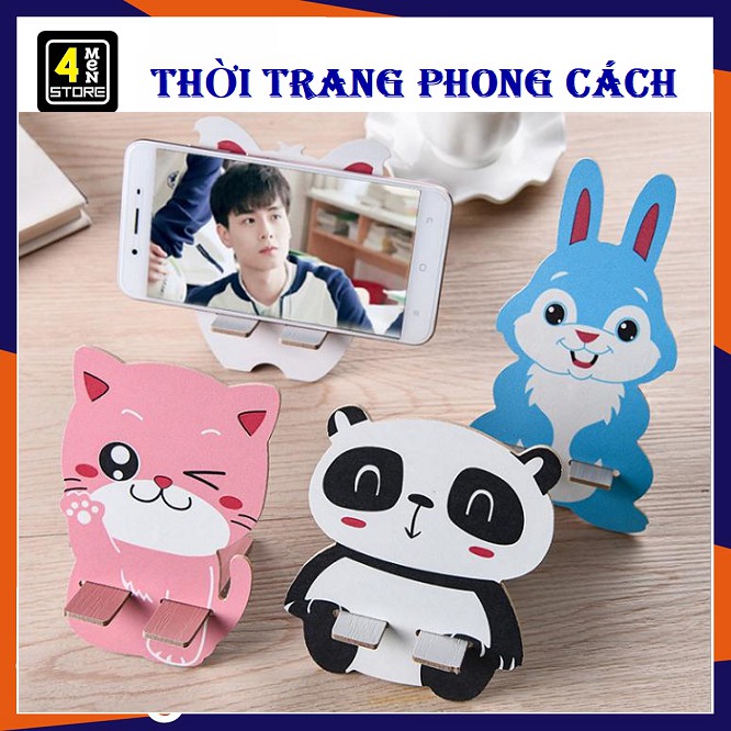 Giá Đỡ Điện Thoại - Ipad Hình Thú Mẫu Chú Cho Hồng - Gấu Panda - Siêu Xinh