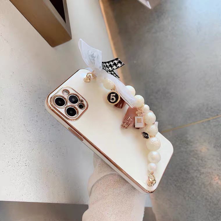 Ốp Điện Thoại Mạ Điện Đính Ngọc Trai Cho Iphone 7 8 7plus 8plus X Xs XR Xs max 11 11 pro 11 pro max 12promax 13promax 14promax