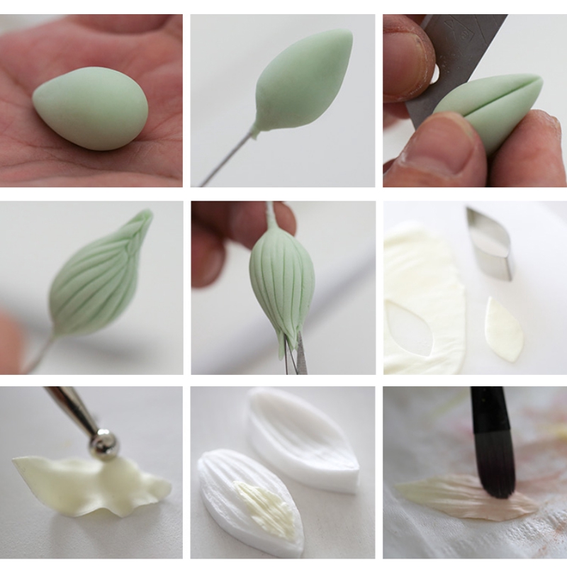Khuôn Silicone Tạo Hình Cánh Hoa Mẫu Đơn Trang Trí Bánh