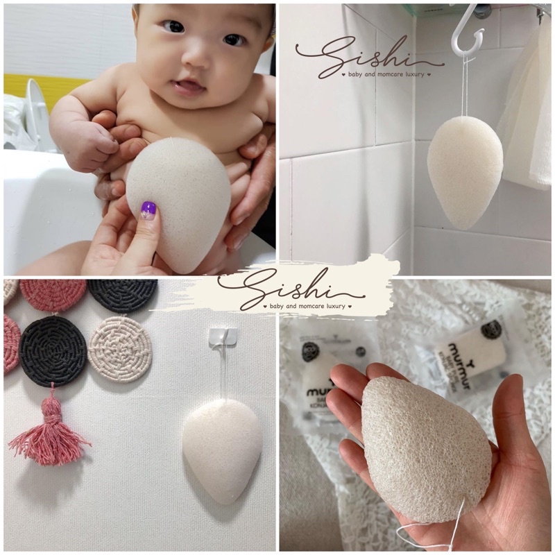 Bông tắm Cho Bé Murmur Baby 100% Natural Konjac Sponge