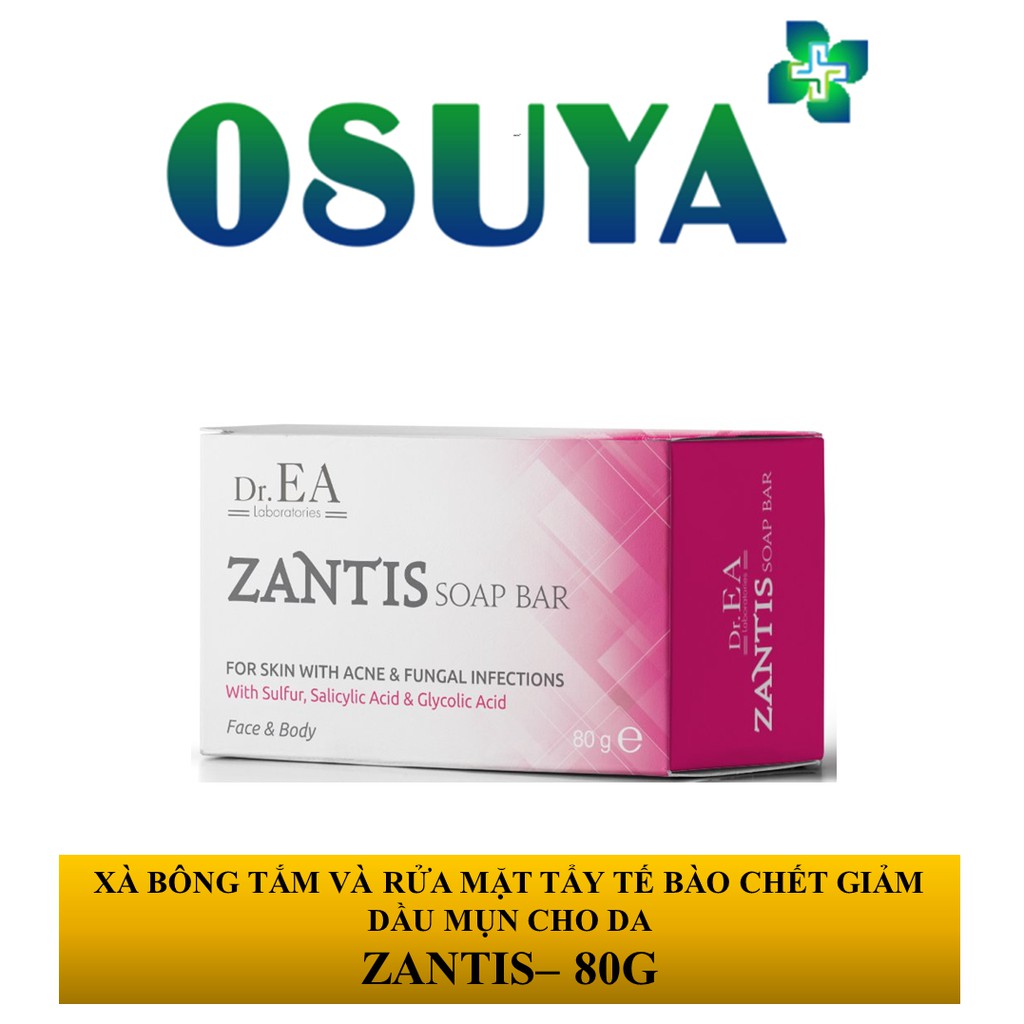 [ Chính Hãng ] Xà Bông Tắm Và Rửa Mặt Kiềm Dầu Cho Da Mụn, Tẩy Tế Bào Chết – ZANTIS SOAP BAR 80G | BigBuy360 - bigbuy360.vn