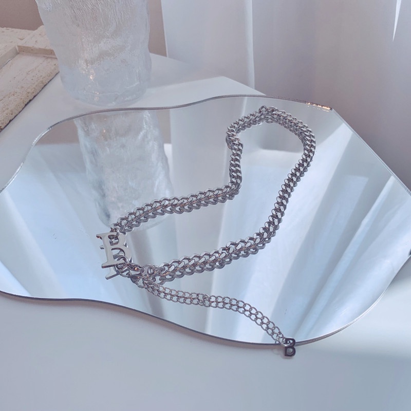 Vòng cổ Hai Lớp Mặt Chữ B Thời Trang Cá Tính
