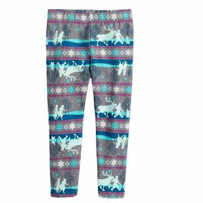 Quần legging bé gái lót nỉ bông jumbing bean lớp ngoài cotton mềm đẹp ấm họa tiết đáng yêu