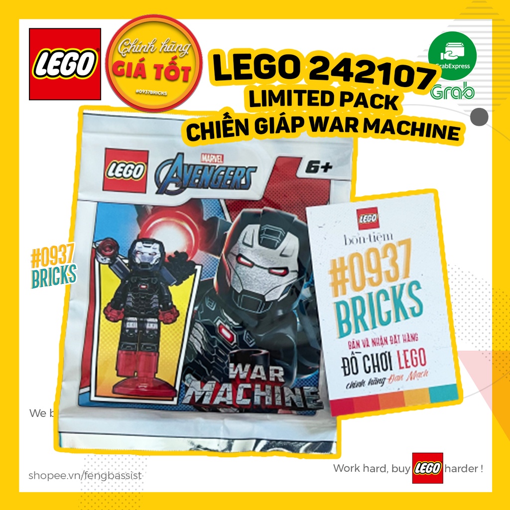 LEGO 242107 FOILBAG BỊCH NHÂN VẬT IRONMAN WAR MACHINE 0937BRICKS