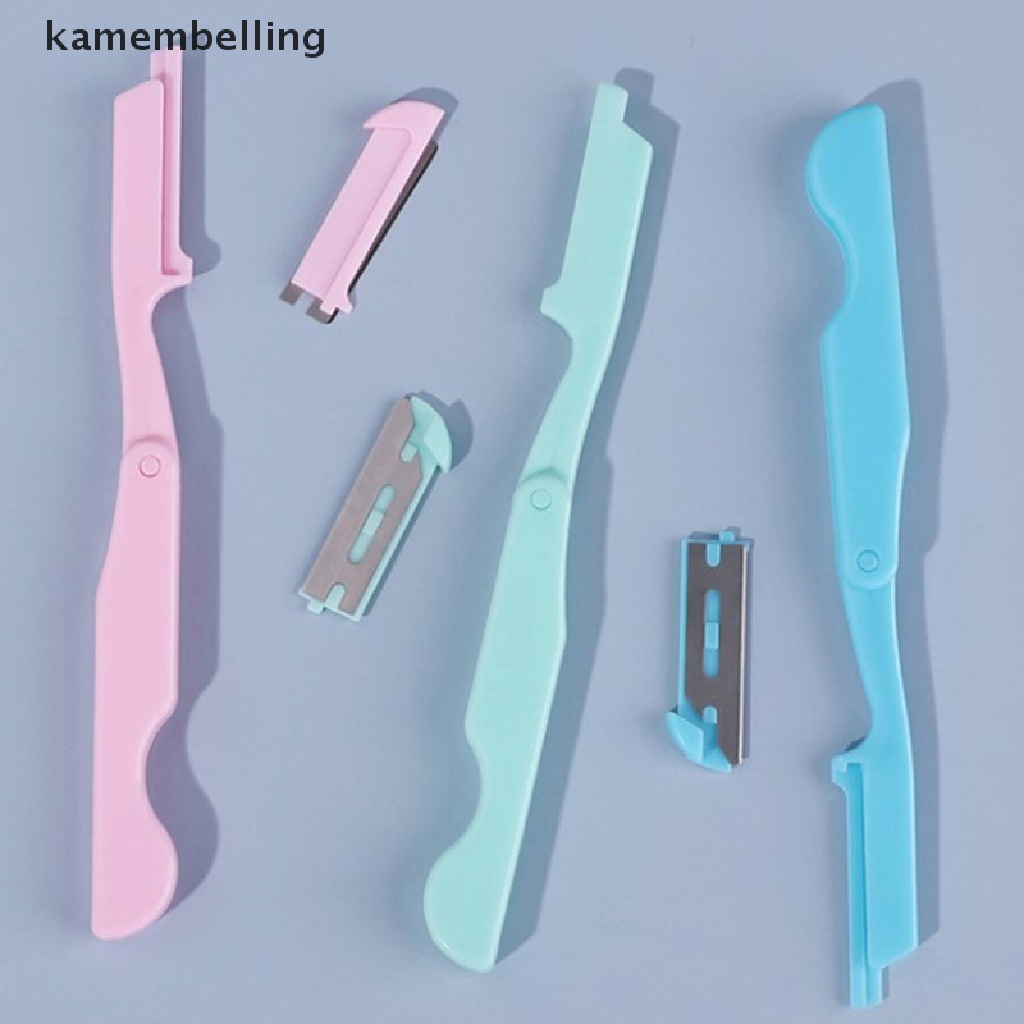 Kamembelling Set 3 Dao Cạo Lông Mày Có Thể Gấp Gọn Tiện Dụng