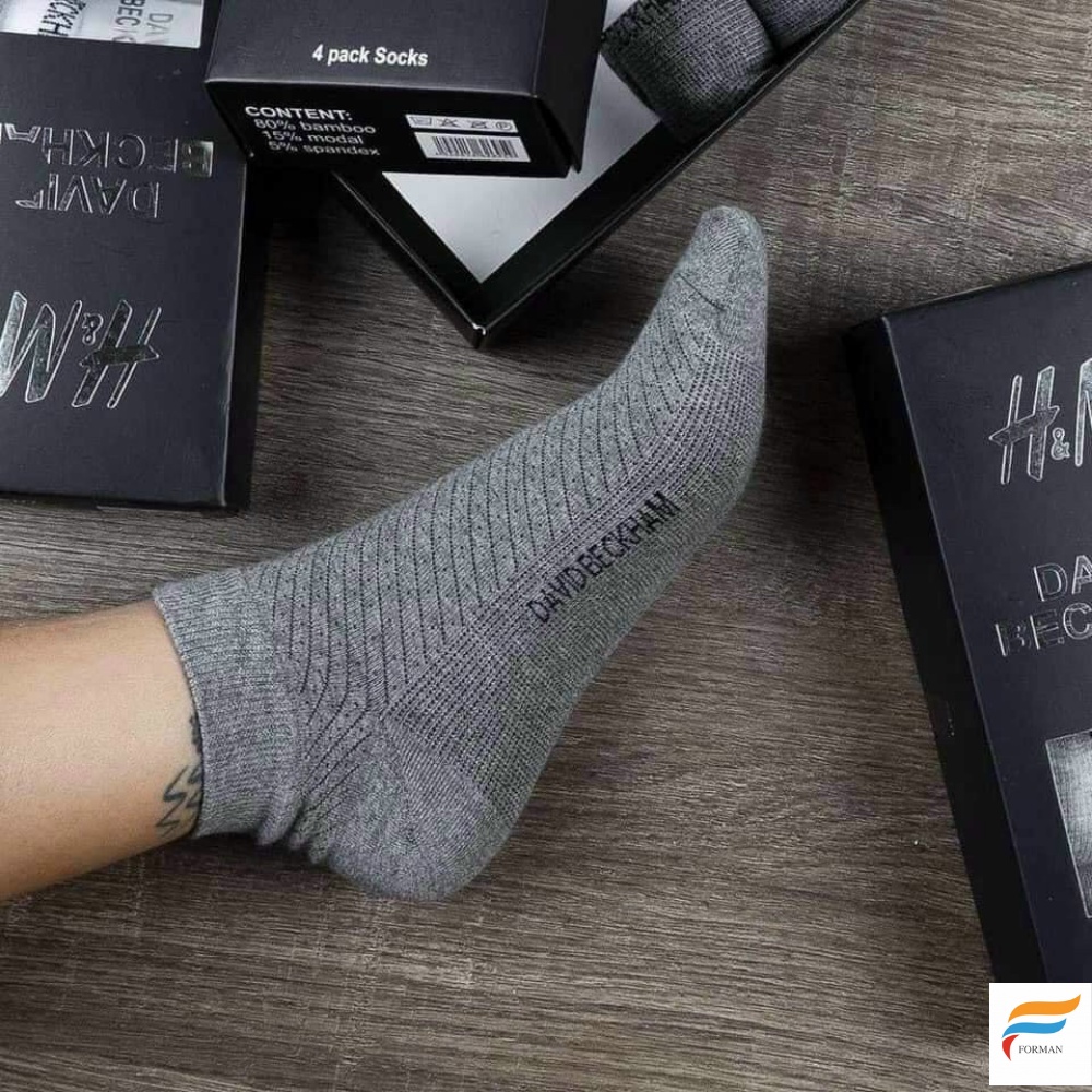 Hộp 4 Đôi Tất Nam Cổ Ngắn , Vớ Nam Chất Liệu Cotton Cao Cấp Chống Thối, Thấm Hút Mồ Hôi - FORMAN STORE