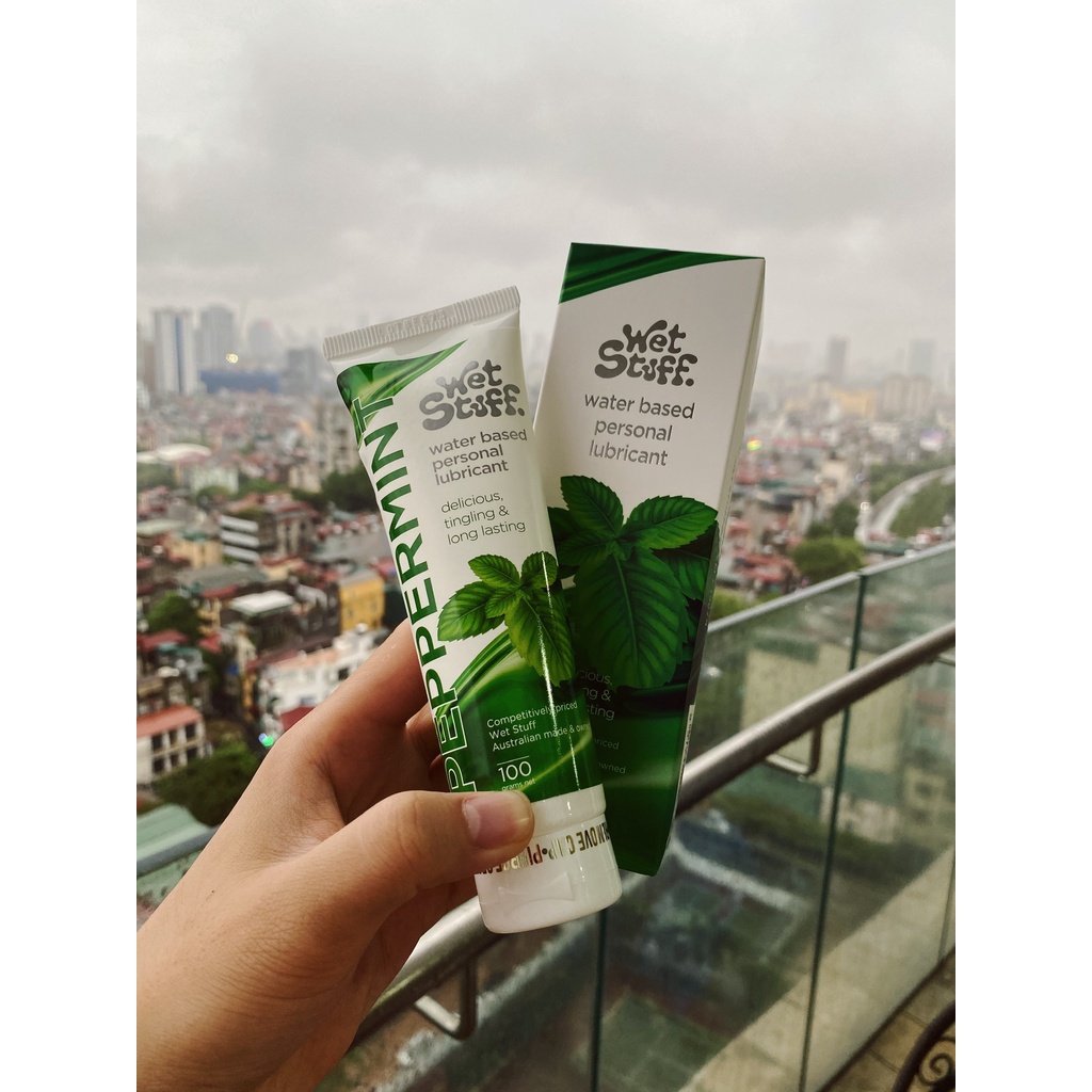 Gel bôi trơn Wet Stuff vị Caramel Dâu Bạc Hà nuốt được phục vụ Oral chai 100g