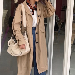 Áo khoác kaki French coat tay bồng SẴN