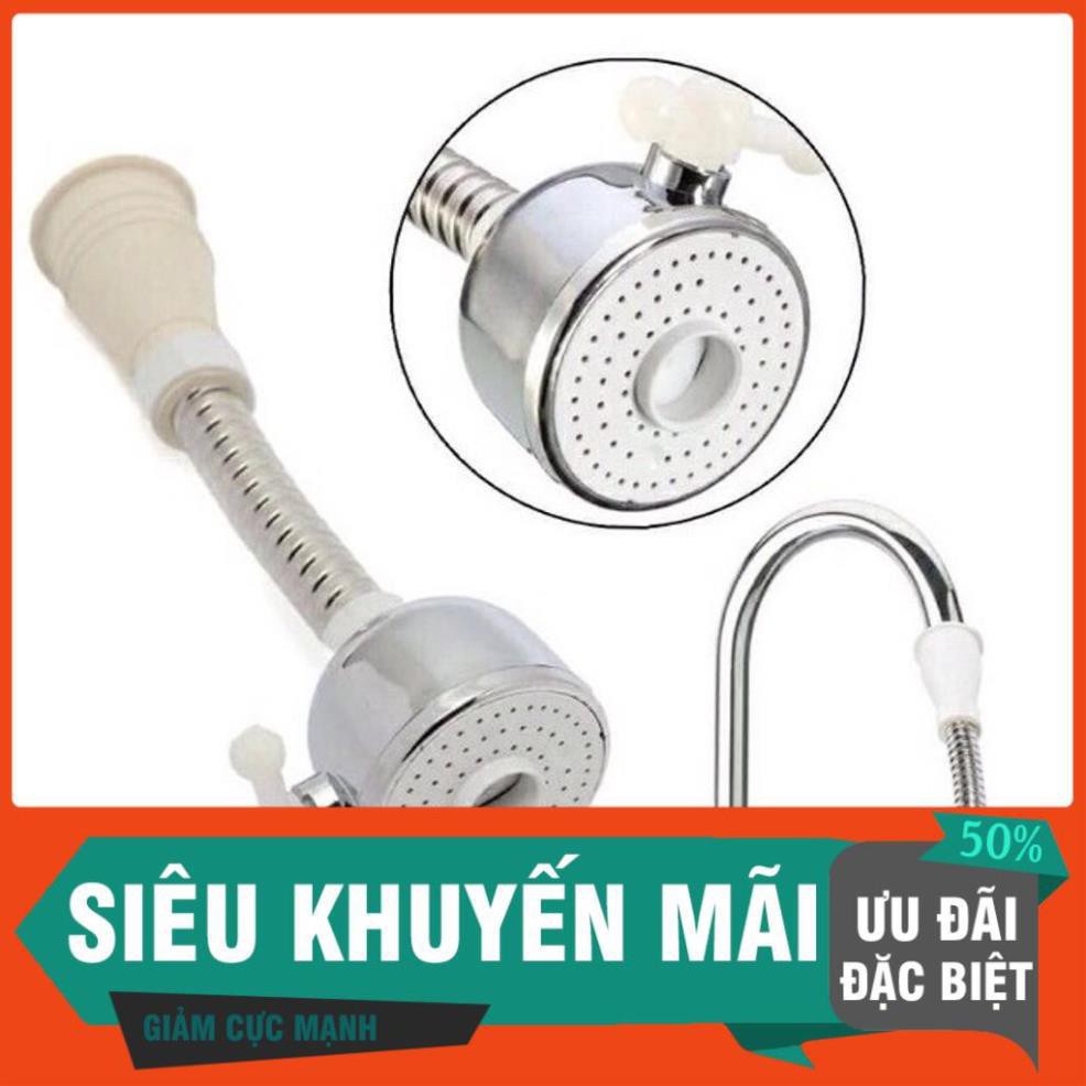 Đầu vòi rửa bát tăng áp chống bắn nước, có 2 chế độ nước xoay 360 độ