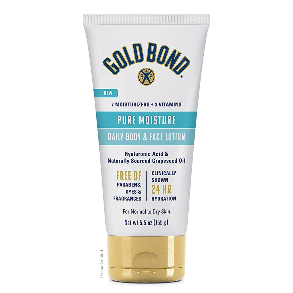 Dưỡng thể toàn thân &amp; mặt Gold Bond Pure Moisture Ultra-lightweight Daily Body and Face Lotion 155g (Mỹ)