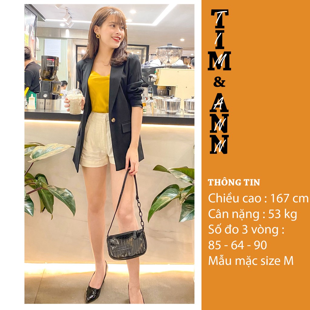 Áo Blazer Nữ 2 Lớp Dáng Suông -  Màu Đen 0108BL - Thời Trang Nữ Tim & Ann | BigBuy360 - bigbuy360.vn