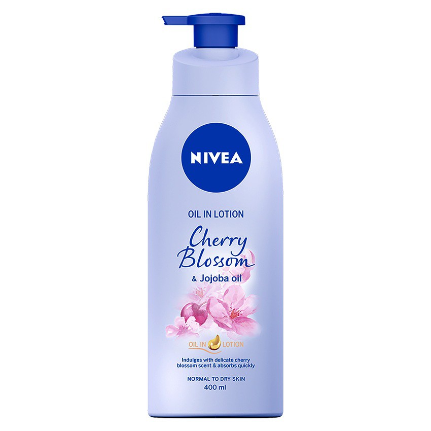 Sữa dưỡng thể hương hoa anh đào Nivea Cherry Blossom & Jojoba Oil 400ml (Thái Lan)