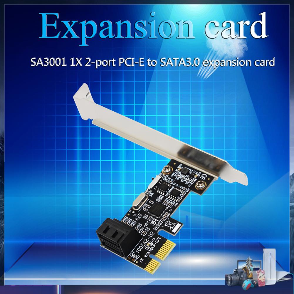 Bộ chuyển đổi SA3001 2 cổng SATA III PCIe Card SATA 3.0 sang PCI-e 1X kèm giá đỡ