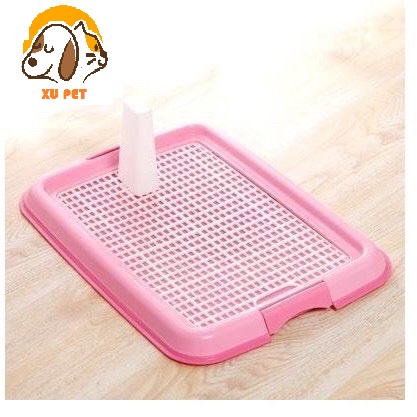 Khay Đi Vệ Sinh Có Cọc Cho Chó - Khay Đi Vệ Hình Chữ Nhât Cho Chó Phù Hợp Với Chó Dưới 7Kg