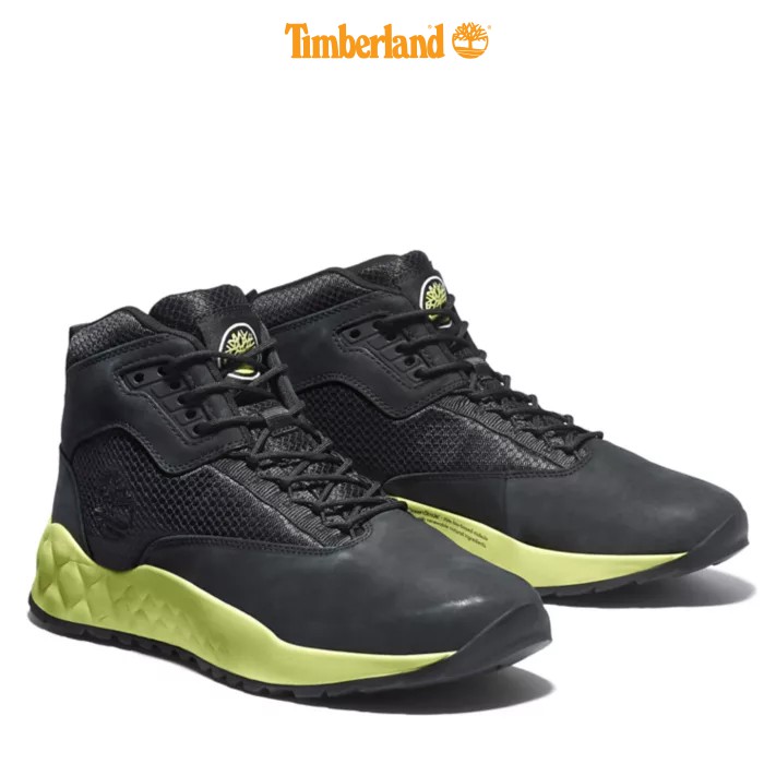 Giày Thể Thao Nam Solar Wave Leather/Fabric Mid Hiker Boots Màu Đen Timberland TB0A2BBF04