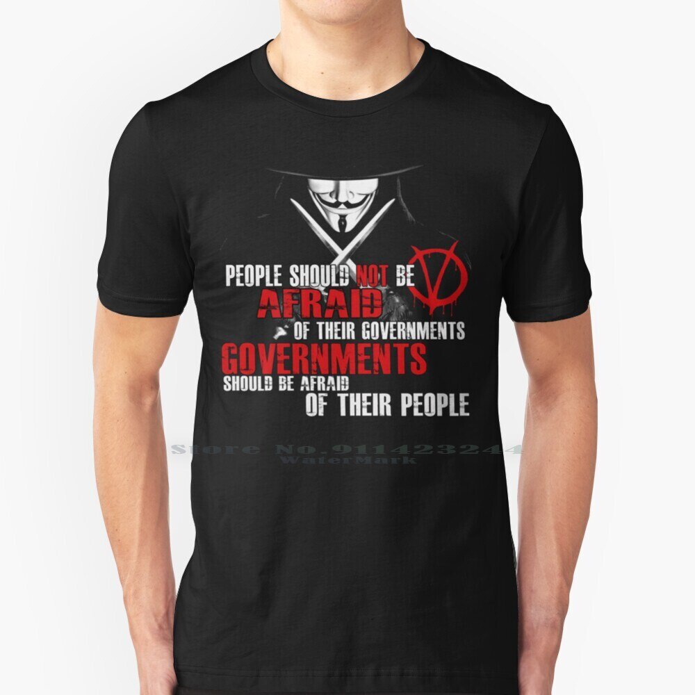 V Cho Vendetta Guy Fawkes Trích Dẫn Áo 100% Cotton Nguyên Chất Guy Fawkes Vô Chính Phủ Trích Dẫn Lý 