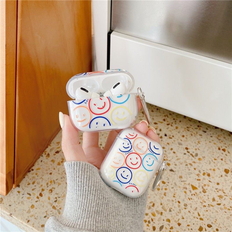 AirPods Pro AirPods 1/2 airPods Case Color Smiley Dust-proof headphone case Bluetooth headset case | BigBuy360 - bigbuy360.vn