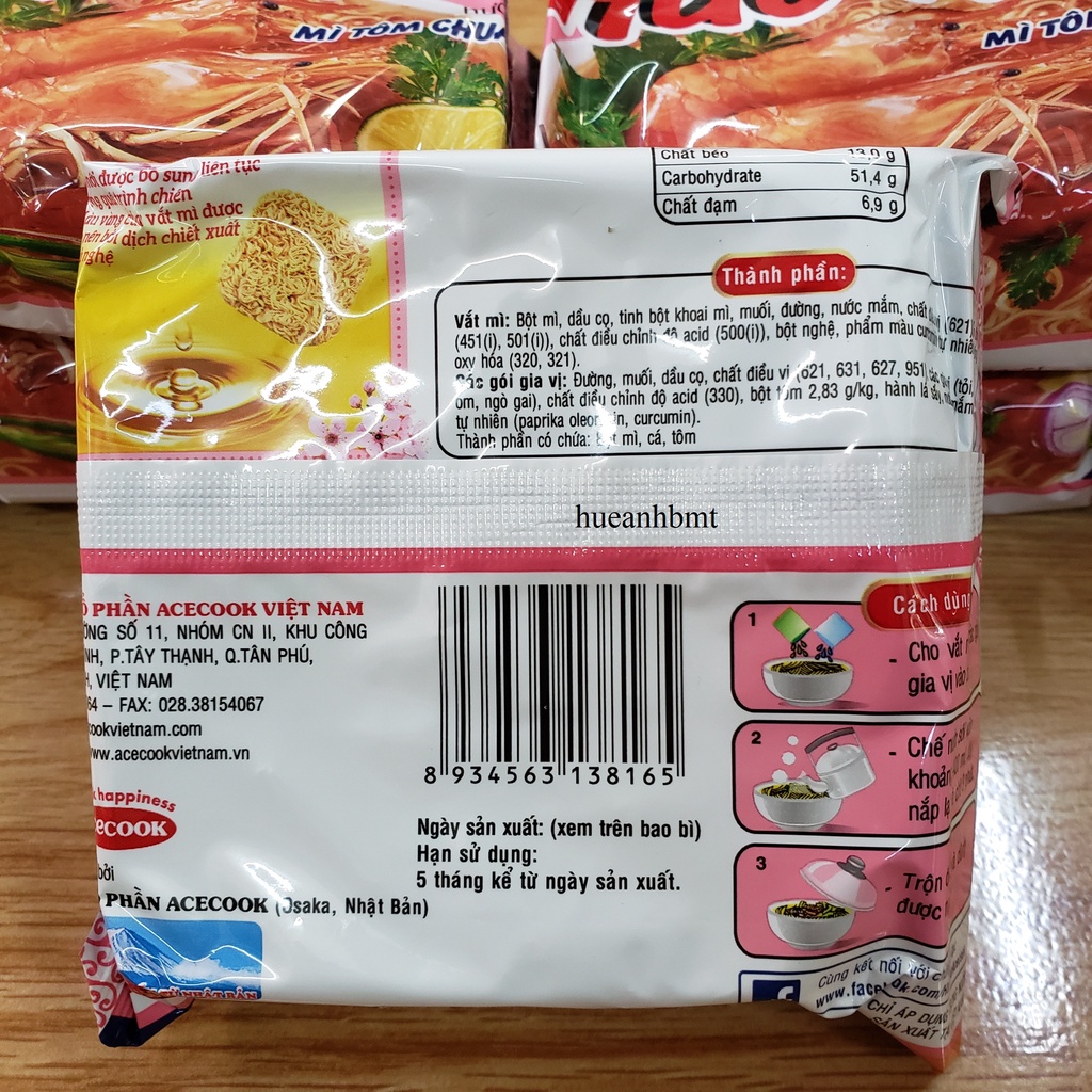 Mì Hảo Hảo Tôm Chua Cay gói 75g