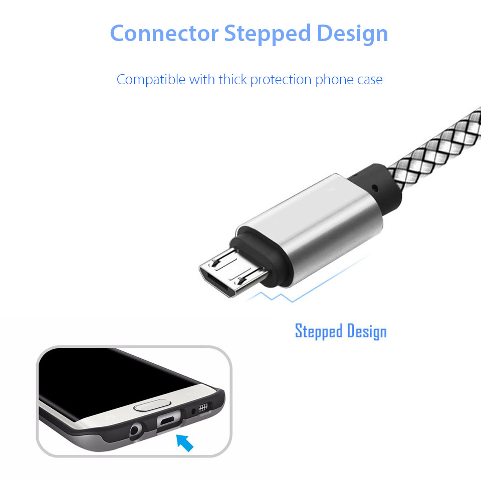 Cáp sạc Micro USB cho Android 1/2/3 m