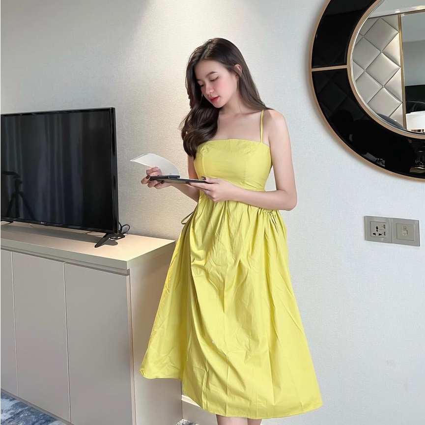 [Ảnh thật] Đầm babydoll 2 dây đan dây hở lưng