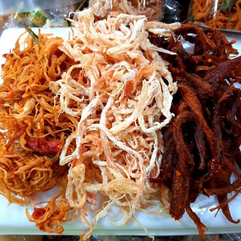 MIX 3 LOẠI KHÔ THỊT : MỰC/ BÒ / GÀ/ SIÊU HẤP DẪN