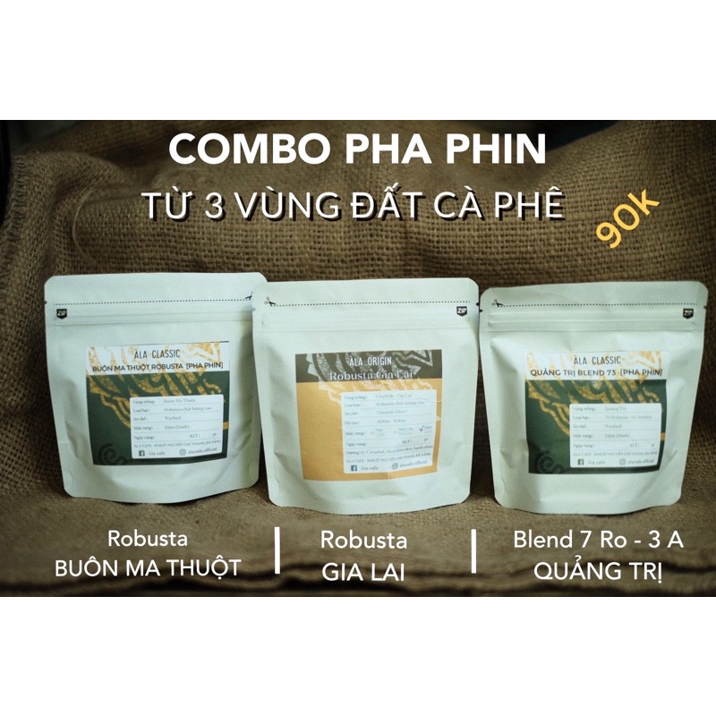 Cà phê pha phin 3 loại chuẩn ngon, sạch, nguyên chất