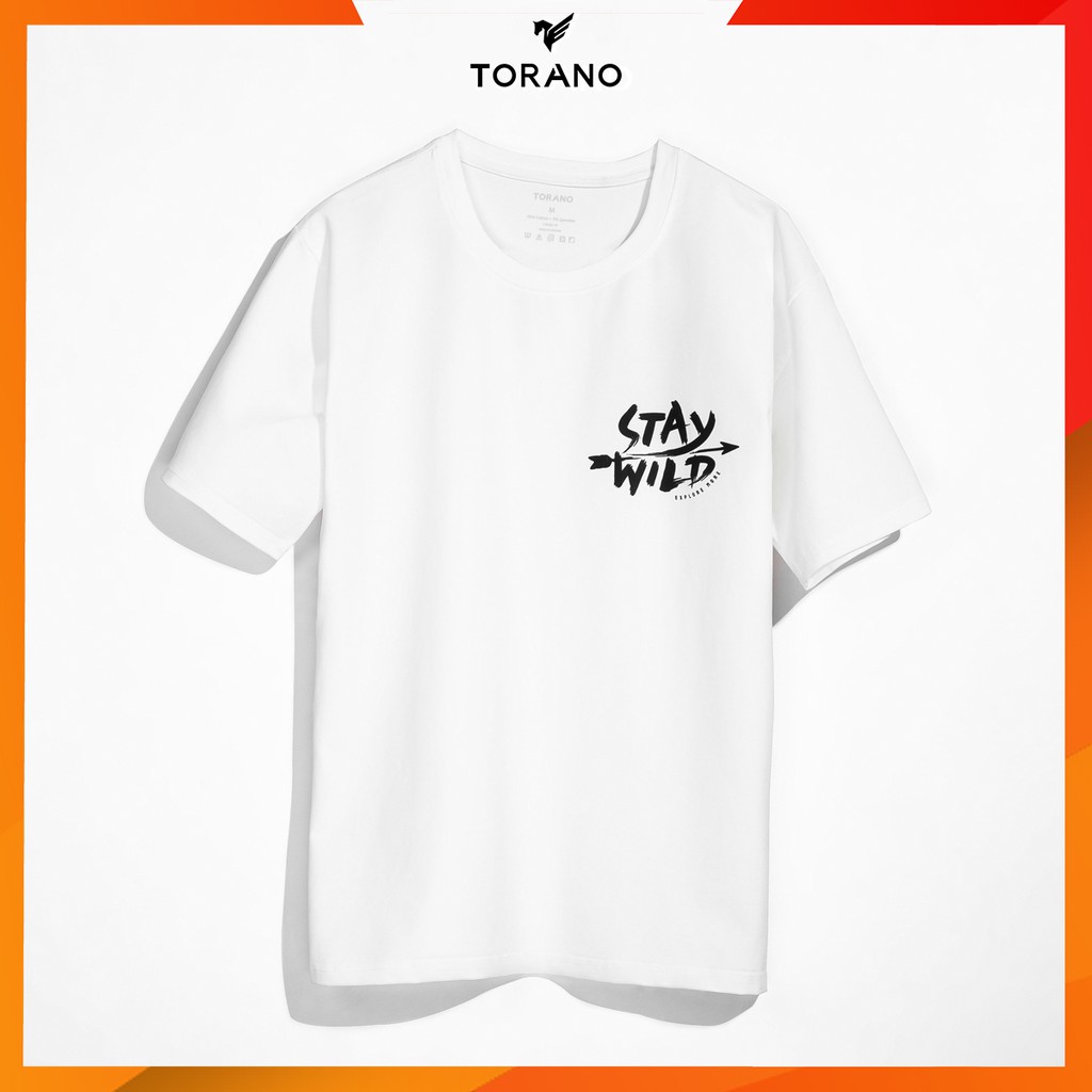 Áo thun nam cổ tròn in hình TORANO Stay Wild TS407, áo phông cotton silky nhẹ, mềm, hình in sắc nét không nhàu phai | BigBuy360 - bigbuy360.vn