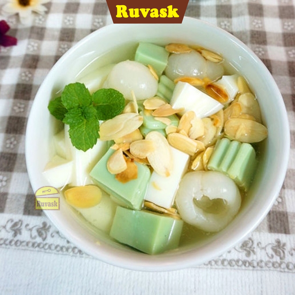 Chè Khúc Bạch Tự Nấu 10-12 Chén - Set Chè Khúc Bạch Nguyên Liệu Làm Tại Nhà Có Hướng Dẫn Nấu - Đồ Ăn Vặt Ruvask