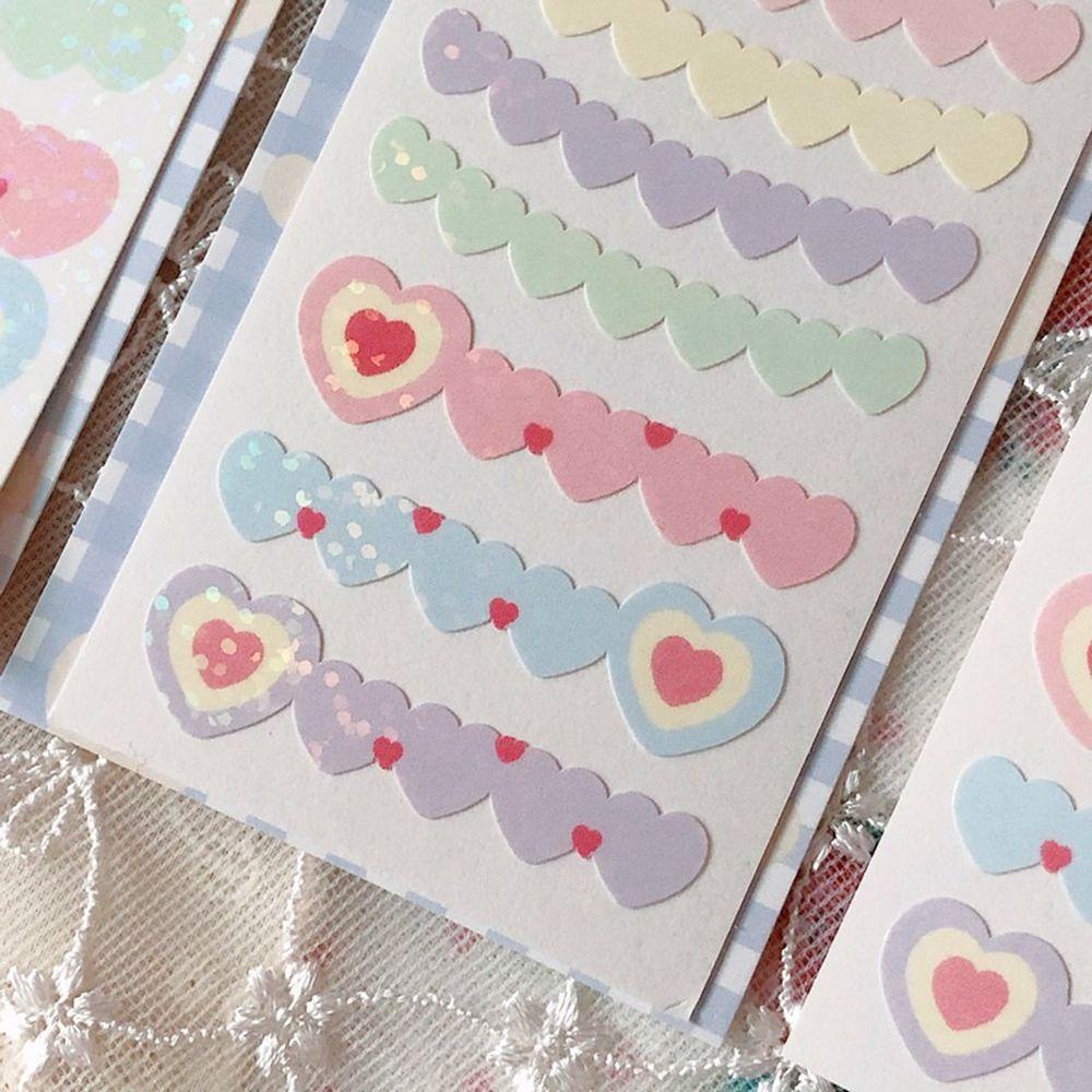 Layor1 Nhãn Dán Tự Dính Kim Tuyến Kawaii Trang Trí Sổ Nhật Ký Sổ Nhật Ký