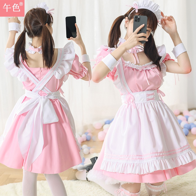 ❀Bộ Đồ Hóa Trang Cô Hầu Gái Lolita Màu Trắng Đen Dễ Thương | BigBuy360 - bigbuy360.vn