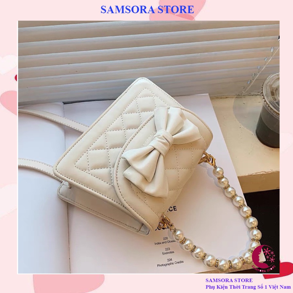 Túi xách nữ đeo vai đeo chéo họa tiết dạ thời trang cao cấp dự tiệc sang trọng Samsora store KN2024