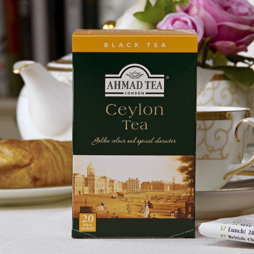Trà Đen Túi Lọc Ahmad Ceylon Tea - Trà Đen Ahmad Ceylon Hộp Giấy Bao Thiếc 40g